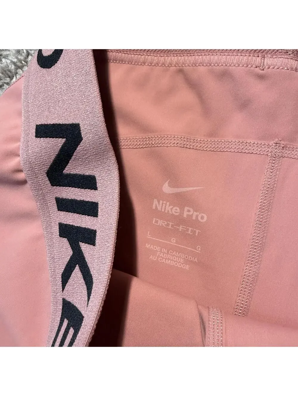 Nike Pro Women’s 3'' Volleyball/Yoga Shorts Red Stardust/Black CZ9857 Pink Large - Picture 3 of 8